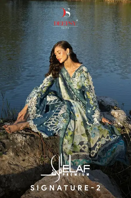 Elaf Premium Signature Vol 2 By Deepsy Cotton Dupatta Pakistani Dress Material 